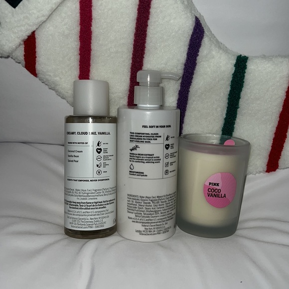 PINK Coco Vanilla lotion & mist set with candle and stocking - Picture 2 of 4